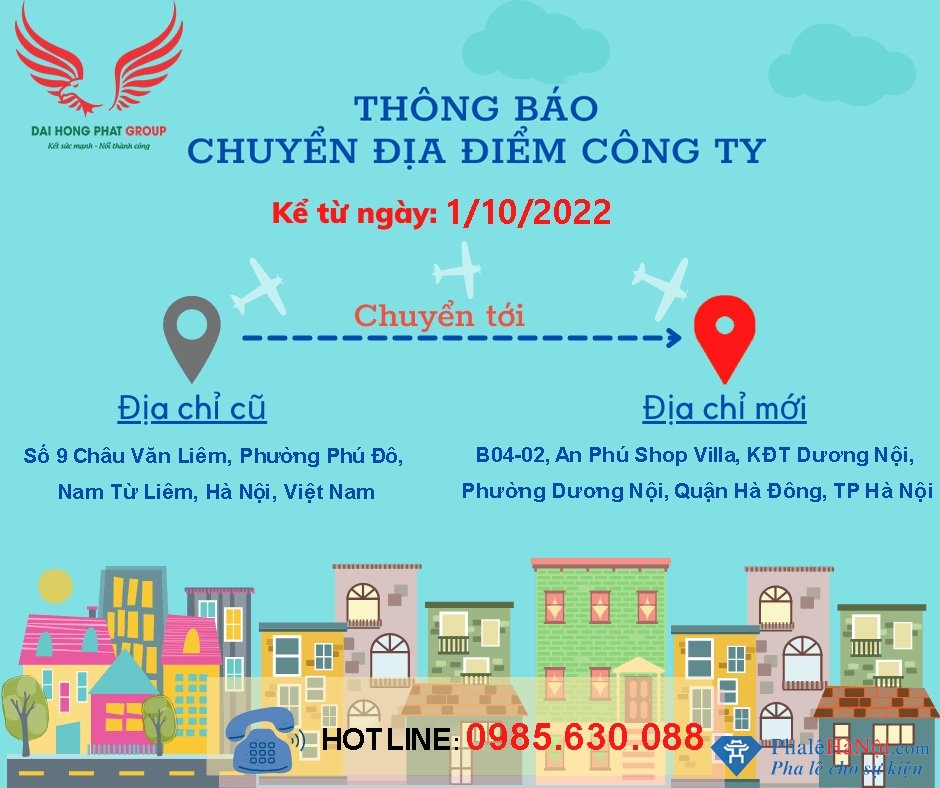 Thông báo về việc chuyển văn phòng làm việc