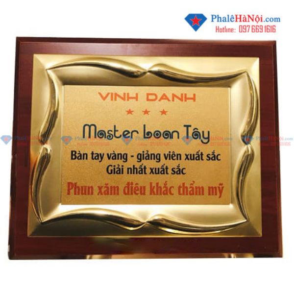 Bảng Vinh Danh Gỗ Đồng N09