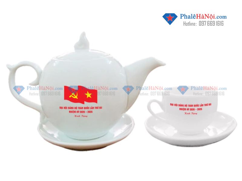 Bộ ấm chén quà tặng đại hội Đảng toàn quốc